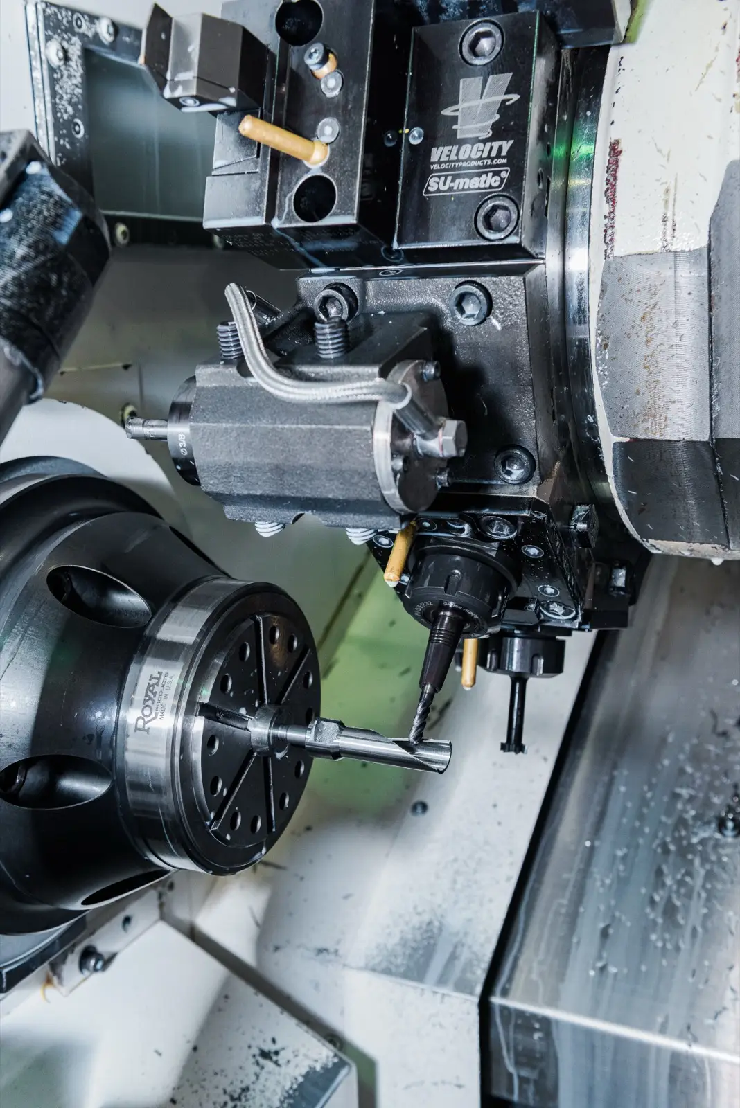 CNC lathe used for OEM parts manufacturing at Custom Concepts in Leamington